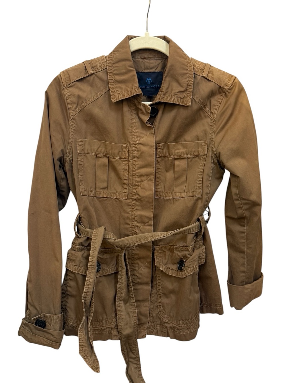 Martin+OSA Casual Belted Utility Jacket - Brown Size S
